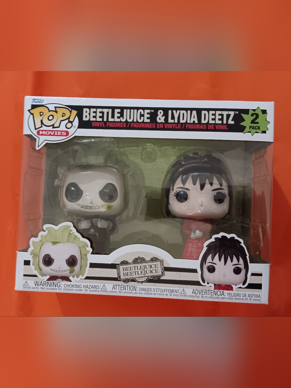 Funko Pop! Movies Beetlejuice & Lydia Deetz 2-Pack (New)